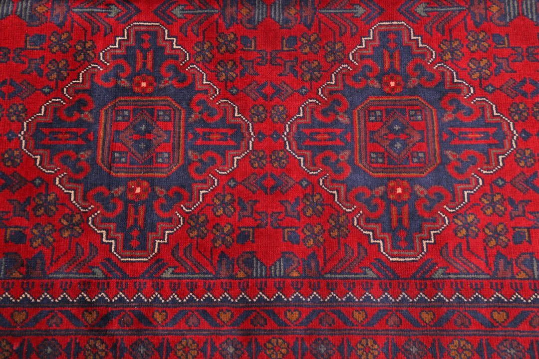 Red Afghan Khamyab Rug 12' 11" x 19' 0" Hand-Knotted | No. AT782369