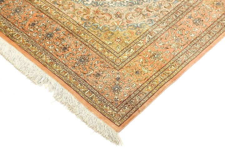 Persian Qum Rug 4' 3" x 6' 5" Hand-Knotted | No. AT78245