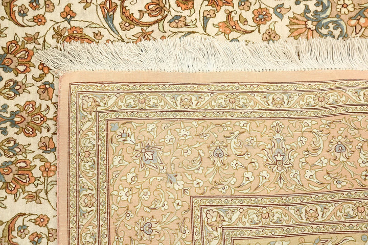 Persian Qum Rug 4' 3" x 6' 5" Hand-Knotted | No. AT78245