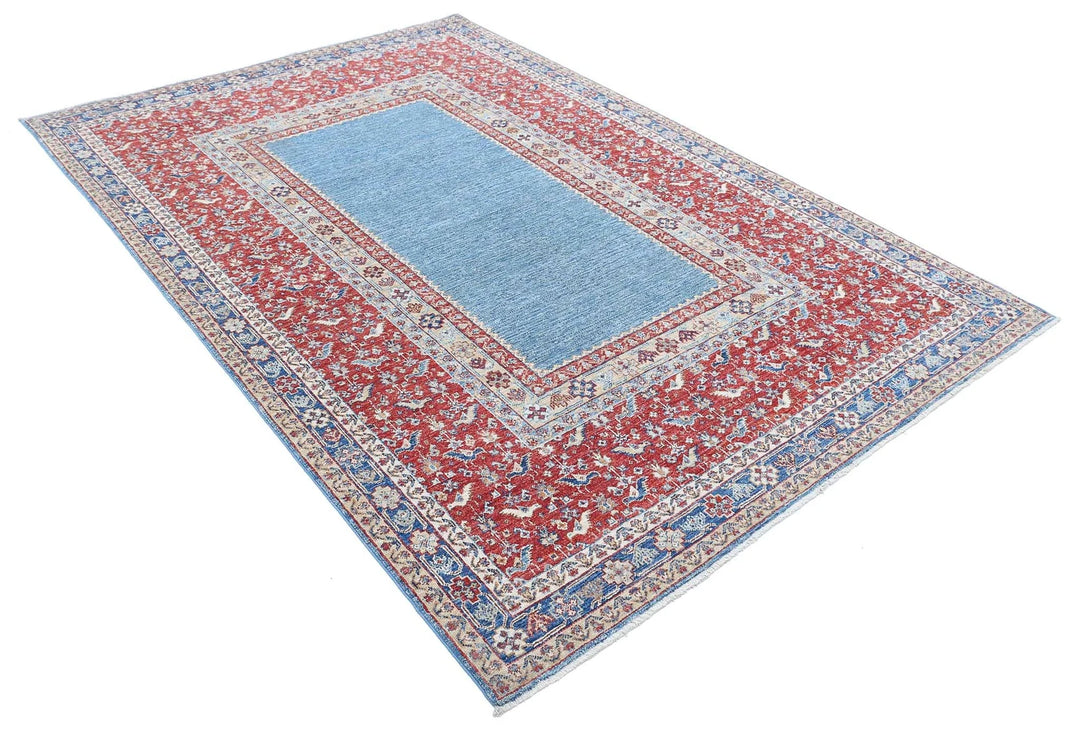 Afghan Ziegler Farhan Rug 5' 8" x 8' 3" Hand-Knotted | No. AT78278