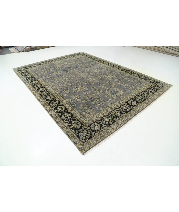 Grey Black Indian Heritage Rug 8' 8" x 11' 6" Hand-Knotted | No. AT78338