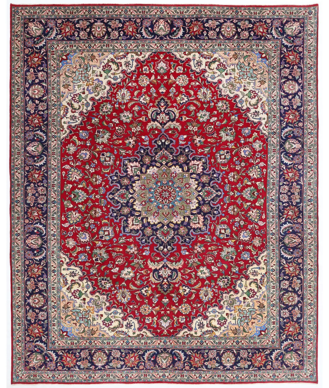 Red Persian Oriental Rug [X'X" x X'X"] Hand-Knotted