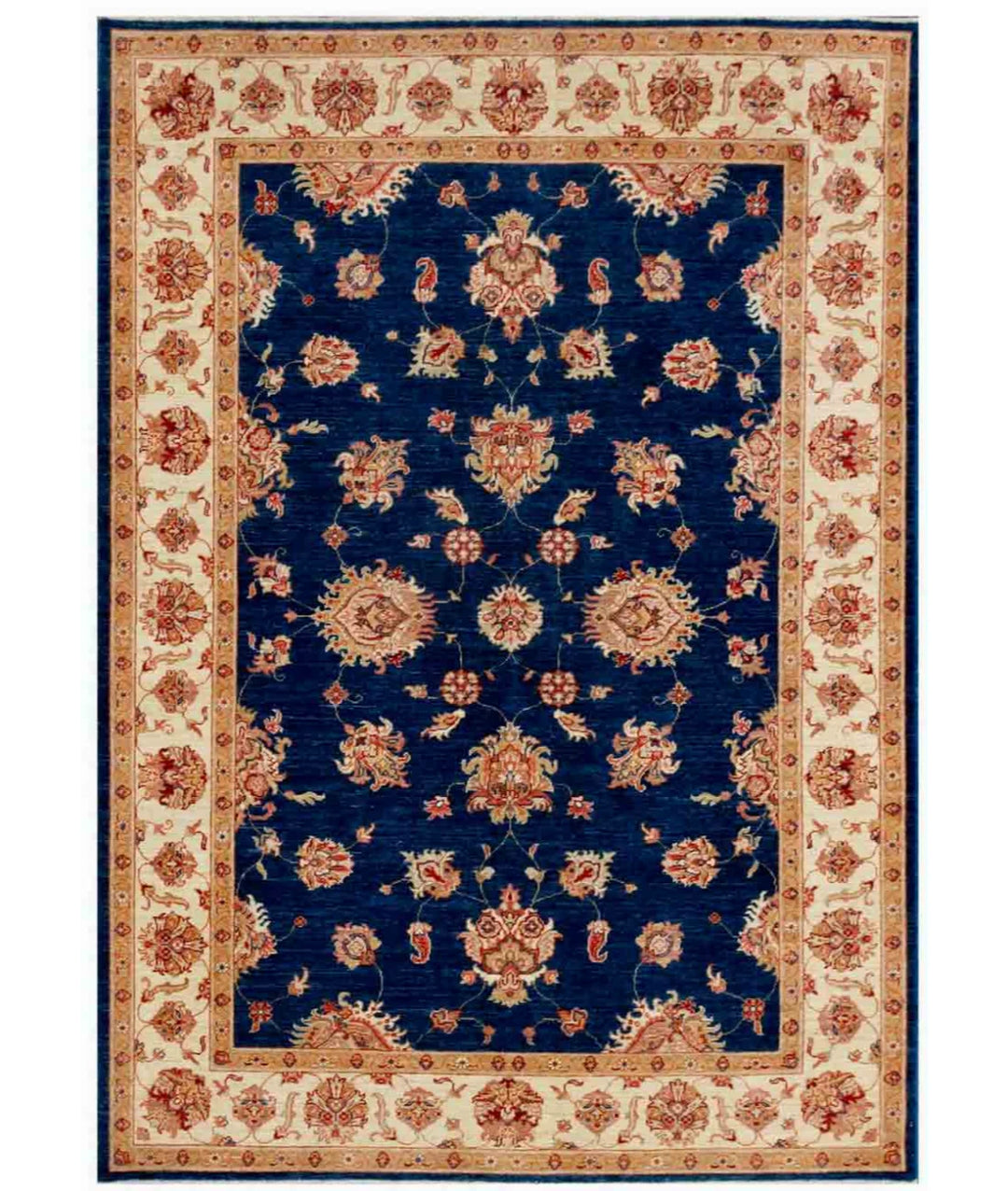 Afghan Ziegler Rug 5' 7" x 7' 10" Hand-Knotted | No. AT78422
