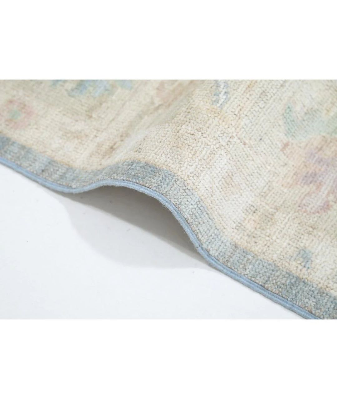 Blue Afghan Oushak Rug 6' 7" x 8' 1" Hand-Knotted | No. AT78470