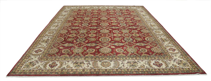 Indian Ziegler Rug 9' 0" x 11' 11" Hand-Knotted | No. AT78505