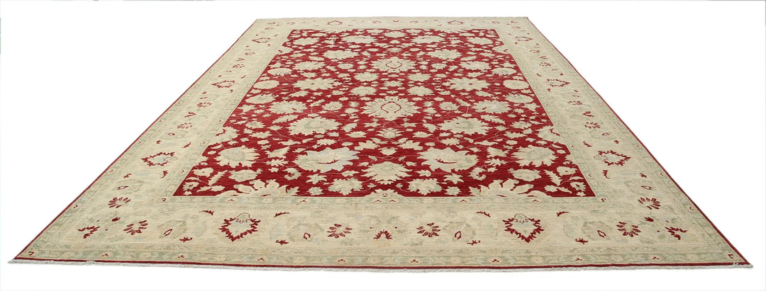 Afghan Ziegler Farhan Rug 9' 9" x 13' 4" Hand-Knotted | No. AT78524