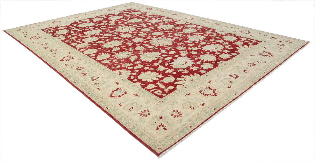 Afghan Ziegler Farhan Rug 9' 9" x 13' 4" Hand-Knotted | No. AT78524