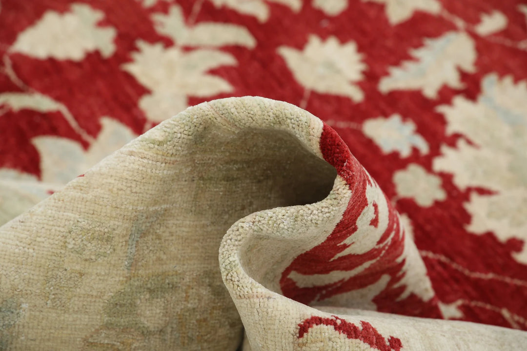 Afghan Ziegler Farhan Rug 9' 9" x 13' 4" Hand-Knotted | No. AT78524