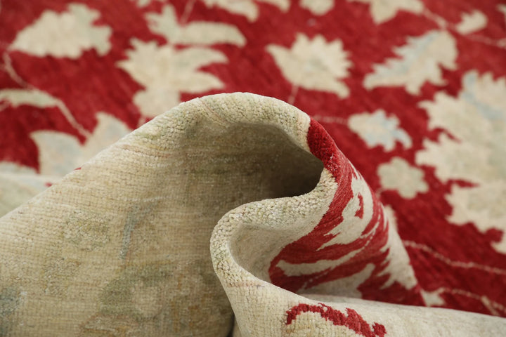 Afghan Ziegler Farhan Rug 9' 9" x 13' 4" Hand-Knotted | No. AT78524