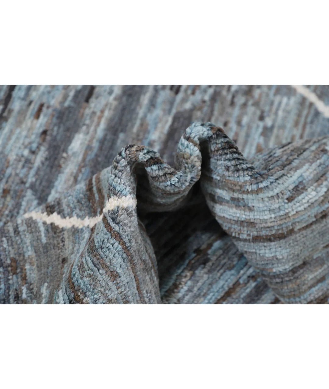 Grey Afghan Oriental Rug 5' 11" x 8' 9" Hand-Knotted | No. AT78576