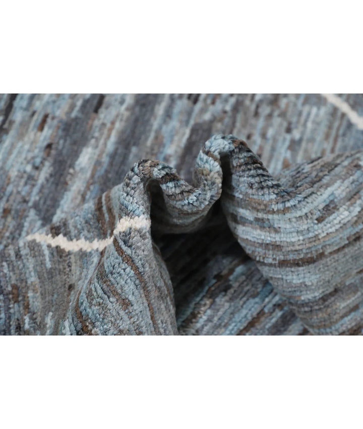 Grey Afghan Oriental Rug 5' 11" x 8' 9" Hand-Knotted | No. AT78576