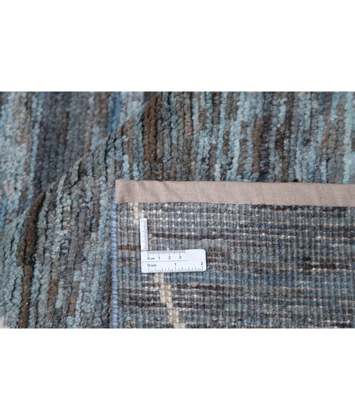 Grey Afghan Oriental Rug 5' 11" x 8' 9" Hand-Knotted | No. AT78576