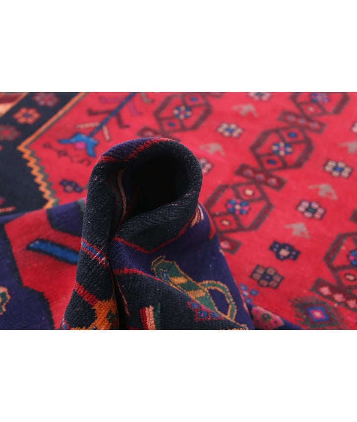 Persian Hamadan Rug 4' 6" x 9' 8" Hand-Knotted | No. AT78603