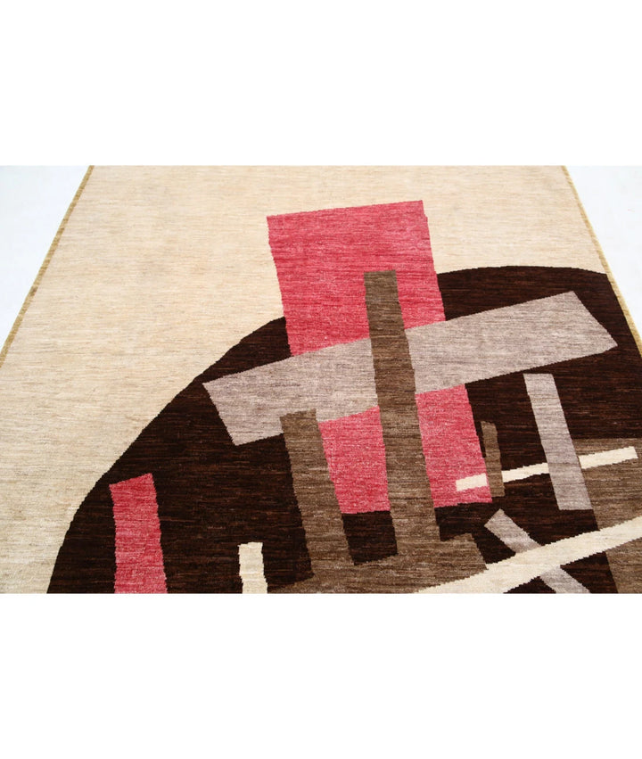 Afghan Modcar Rug 6' 4" x 8' 0" Hand-Knotted | No. AT78687