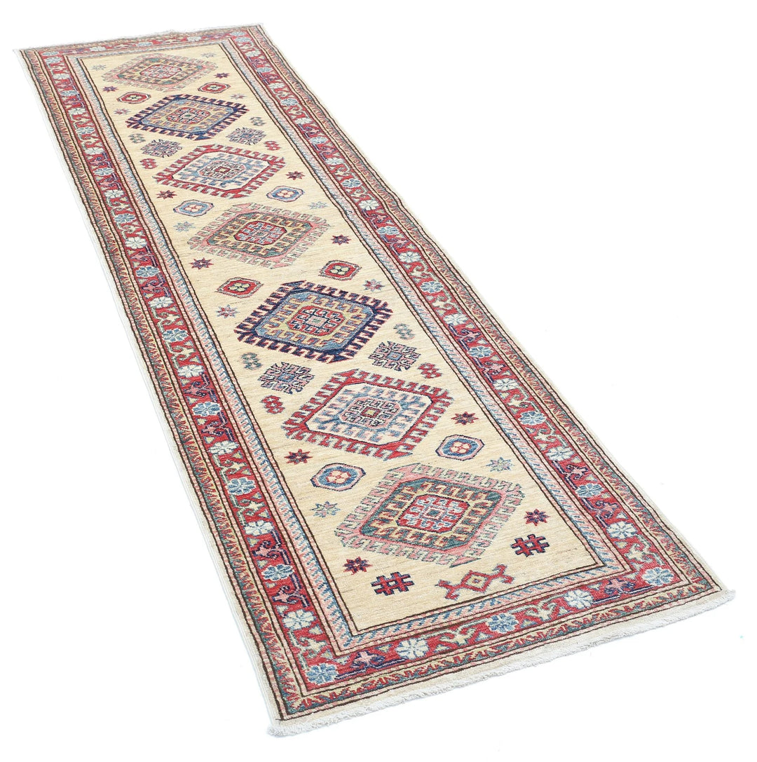 Afghan Royal Kazak Rug 2' 4" x 7' 5" Hand-Knotted | No. AT78757