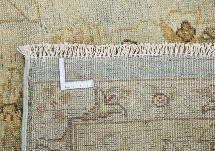 Blue Ivory Indian Ziegler Rug 8' 8" x 11' 9" Hand-Knotted | No. AT78834