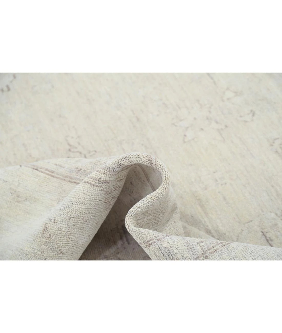Ivory Afghan Oushak Rug 7'11" x 9'3" Hand-Knotted | No. AT78909