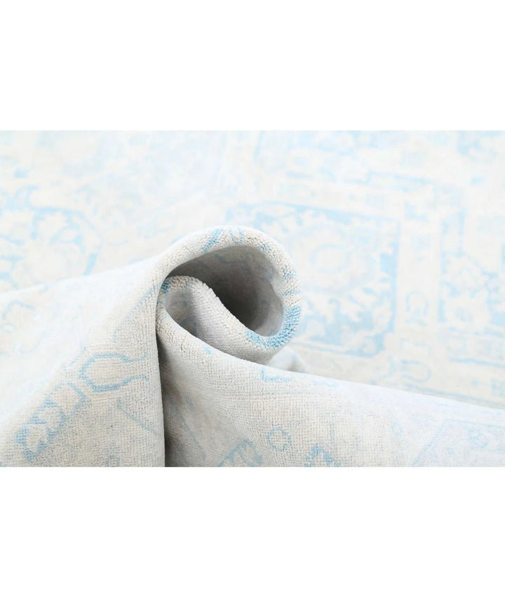 Teal Afghan Ariana Rug 7' 11" x 9' 11" Hand-Knotted | No. AT789669