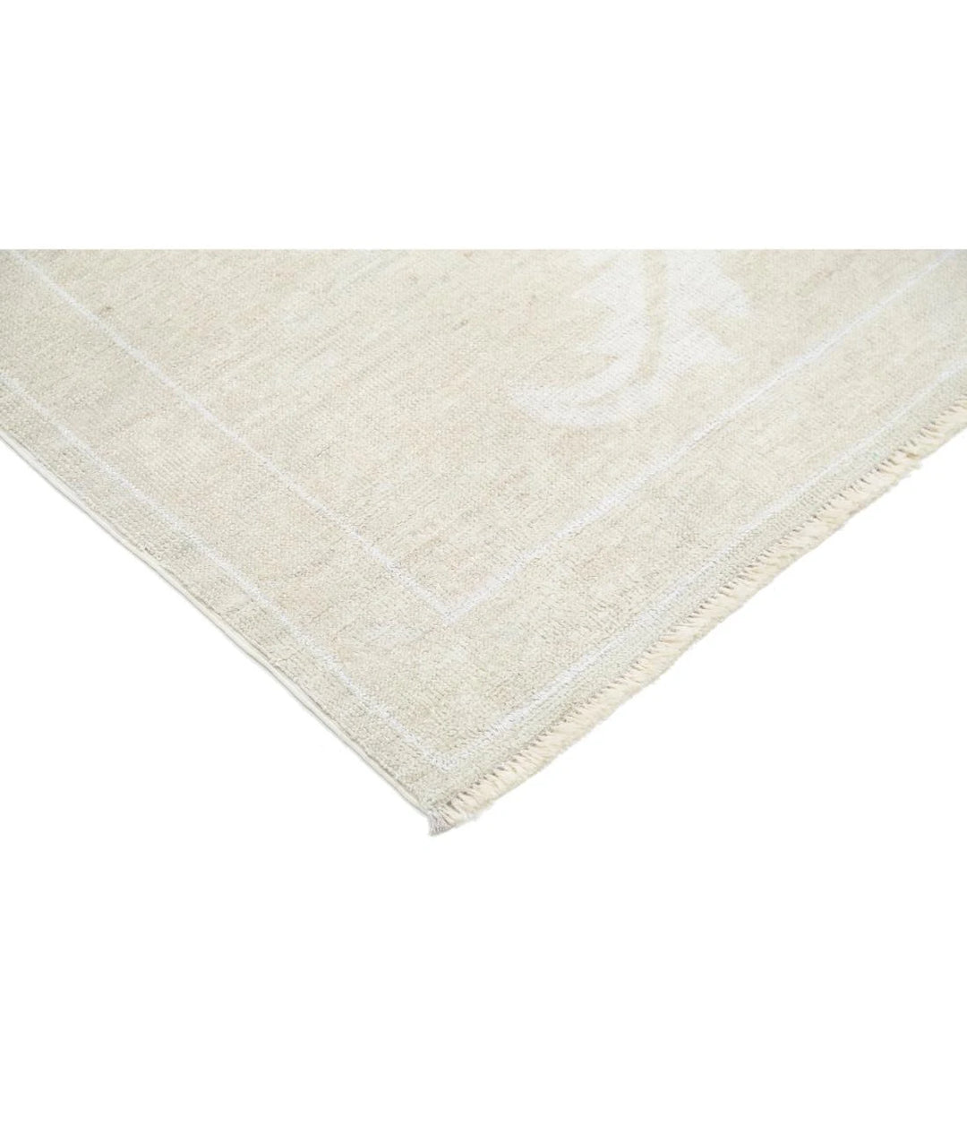 Ivory Afghan Oushak Rug 10' 2" x 13' 8" Hand-Knotted | No. AT78972