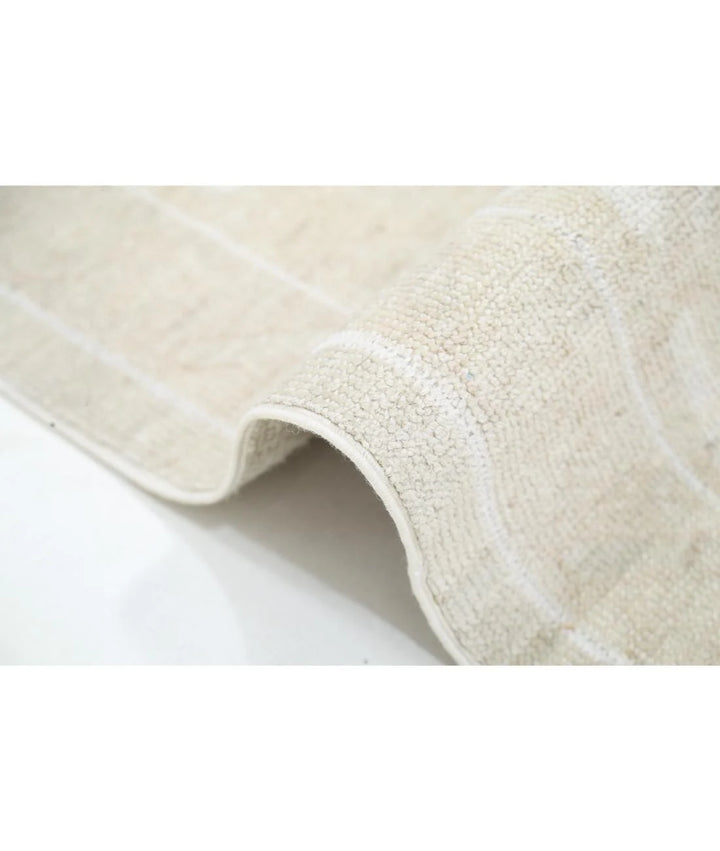 Ivory Afghan Oushak Rug 10' 2" x 13' 8" Hand-Knotted | No. AT78972