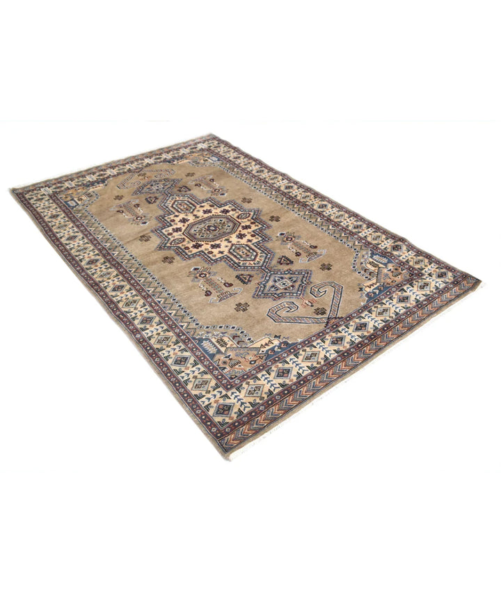 Pakistani Bokhara Rug 4' 6" x 6' 9" Hand-Knotted | No. AT78973