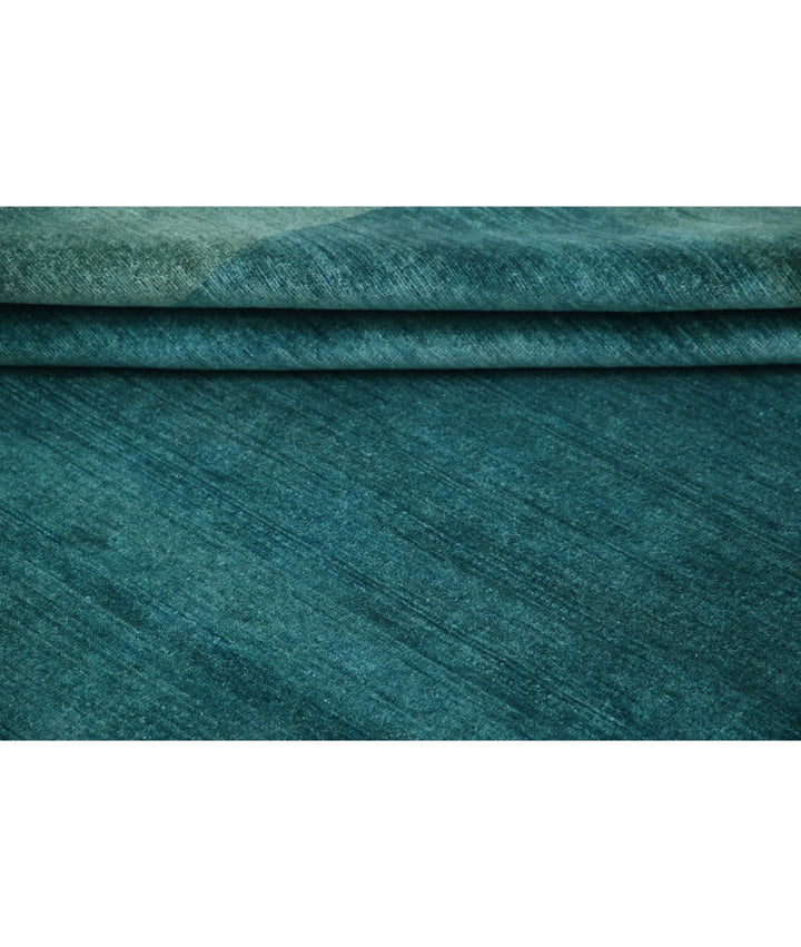 Green Afghan Oriental Rug 9' 1" x 11' 6" Hand-Knotted | No. AT79002