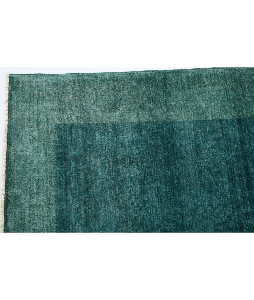 Green Afghan Oriental Rug 9' 1" x 11' 6" Hand-Knotted | No. AT79002