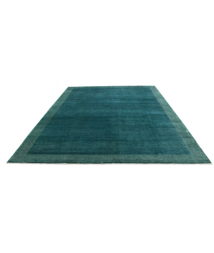 Green Afghan Oriental Rug 9' 1" x 11' 6" Hand-Knotted | No. AT79002