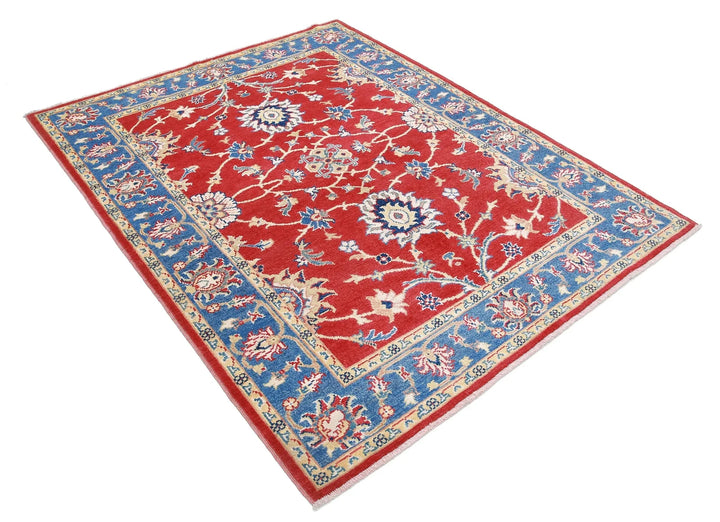Afghan Ziegler Farhan Gul Rug 5' 1" x 6' 6" Hand-Knotted | No. AT79133