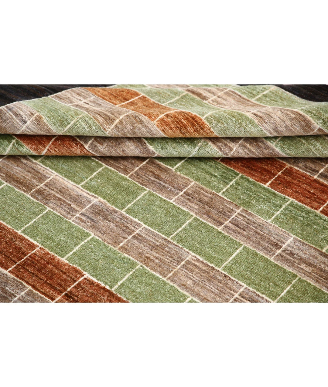 Afghan Modcar Rug 6' 8" x 9' 4" Hand-Knotted | No. AT79166
