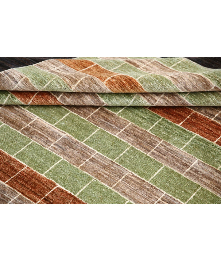 Afghan Modcar Rug 6' 8" x 9' 4" Hand-Knotted | No. AT79166