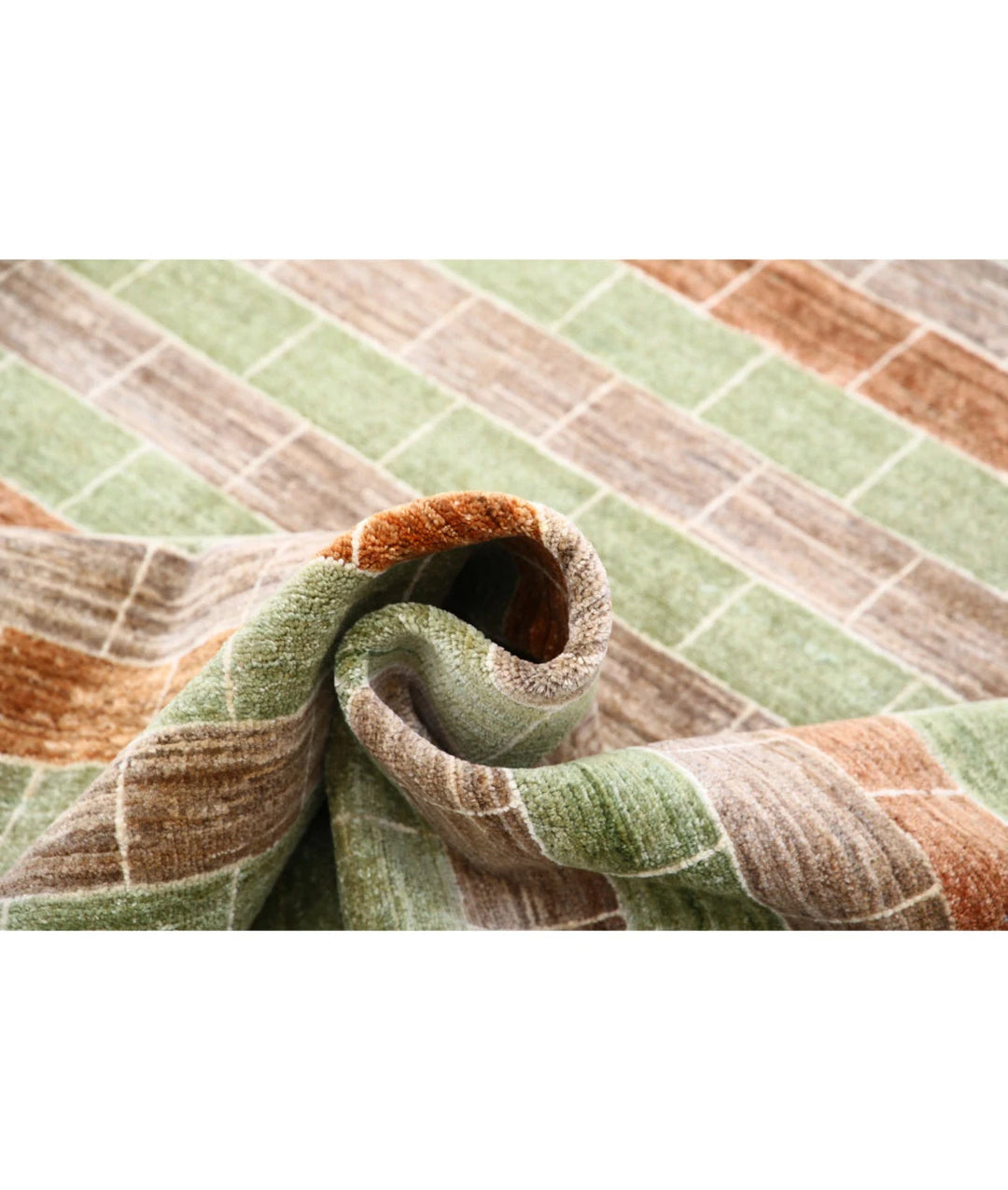 Afghan Modcar Rug 6' 8" x 9' 4" Hand-Knotted | No. AT79166