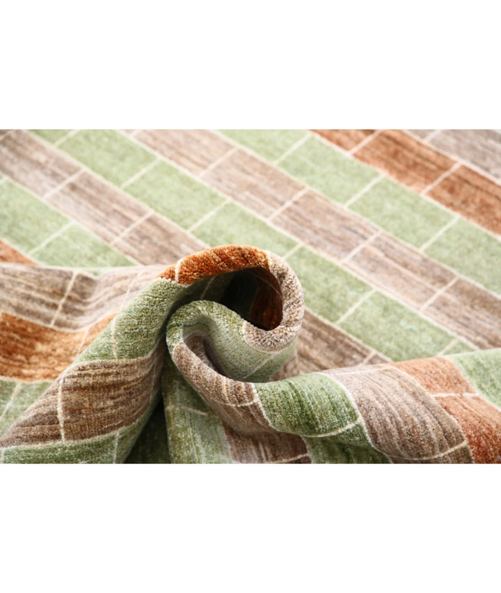 Afghan Modcar Rug 6' 8" x 9' 4" Hand-Knotted | No. AT79166
