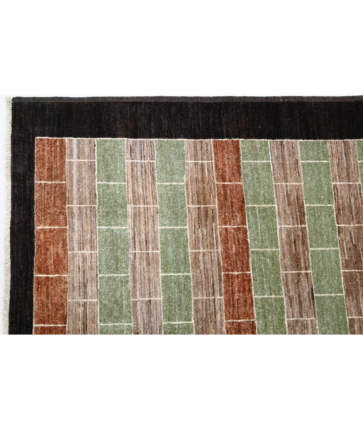 Afghan Modcar Rug 6' 8" x 9' 4" Hand-Knotted | No. AT79166