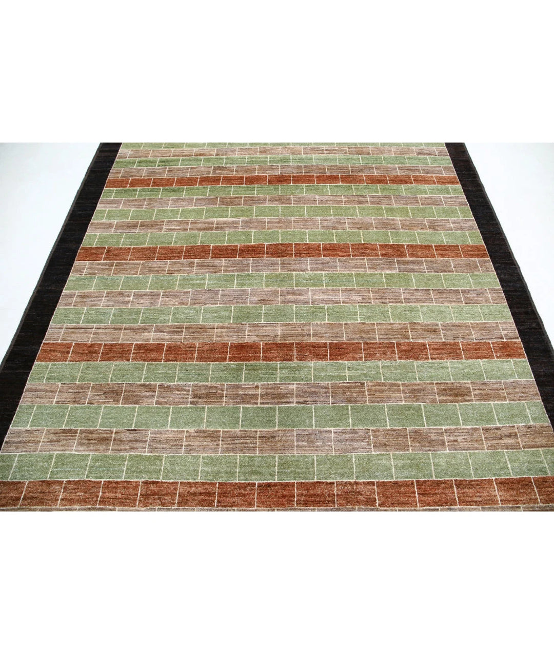 Afghan Modcar Rug 6' 8" x 9' 4" Hand-Knotted | No. AT79166