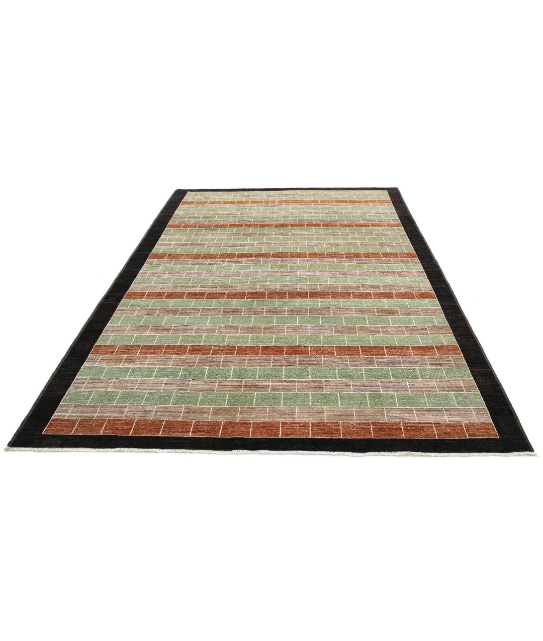 Afghan Modcar Rug 6' 8" x 9' 4" Hand-Knotted | No. AT79166