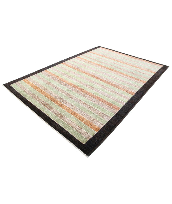 Afghan Modcar Rug 6' 8" x 9' 4" Hand-Knotted | No. AT79166