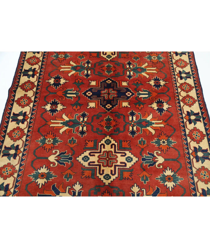 Afghan Karghai Rug 4' 10" x 6' 3" Hand-Knotted | No. AT79174