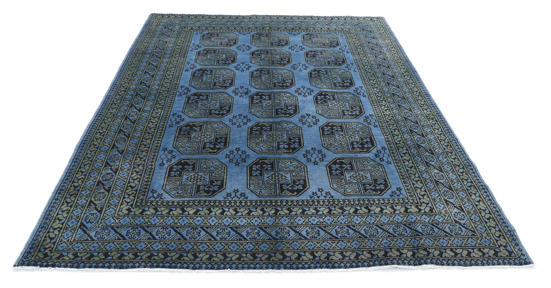 Afghan Revival Rug 6' 8" x 9' 4" Hand-Knotted | No. AT79183