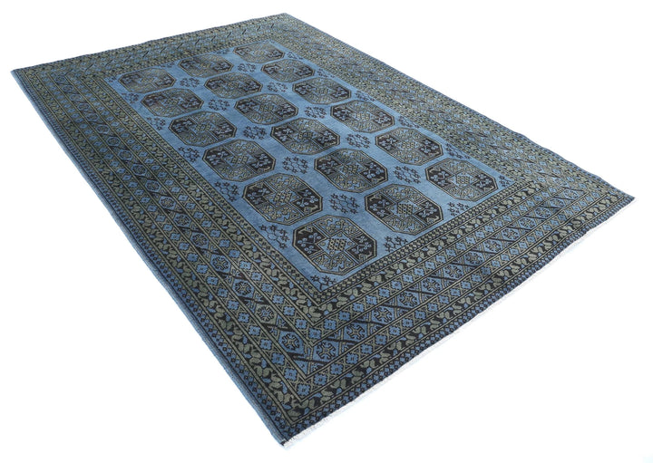 Afghan Revival Rug 6' 8" x 9' 4" Hand-Knotted | No. AT79183