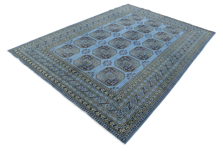 Afghan Revival Rug 6' 8" x 9' 4" Hand-Knotted | No. AT79183