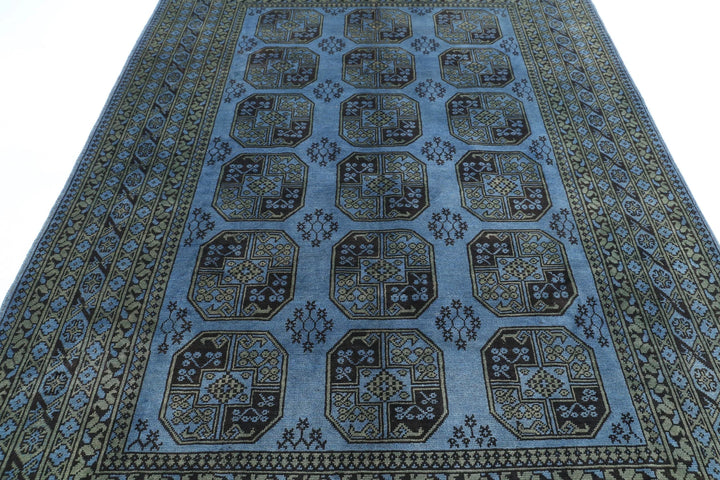 Afghan Revival Rug 6' 8" x 9' 4" Hand-Knotted | No. AT79183