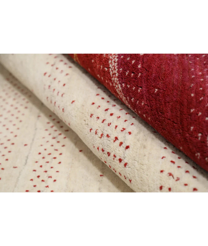 Ivory Indian Lori Rug 5' 2" x 7' 6" Hand-Knotted | No. AT79355