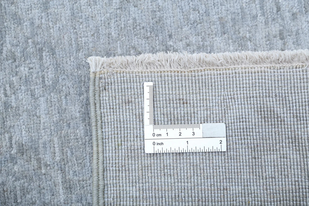 Grey Afghan Overdye Rug 4' 8" x 6' 4" Hand-Knotted | No. AT79455