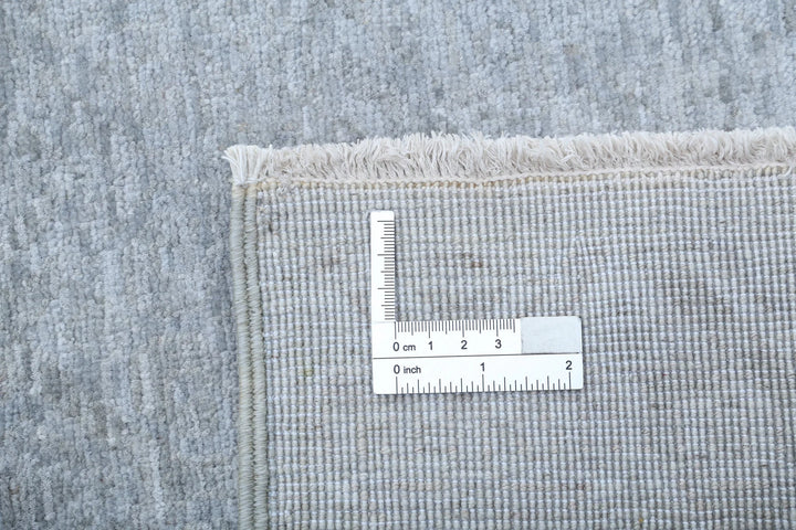 Grey Afghan Overdye Rug 4' 8" x 6' 4" Hand-Knotted | No. AT79455