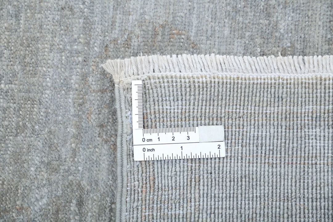 Grey Afghan Overdye Rug 4' 9" x 6' 5" Hand-Knotted | No. AT79487