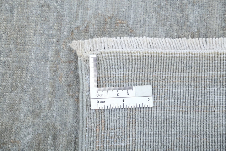 Grey Afghan Overdye Rug 4' 9" x 6' 5" Hand-Knotted | No. AT79487