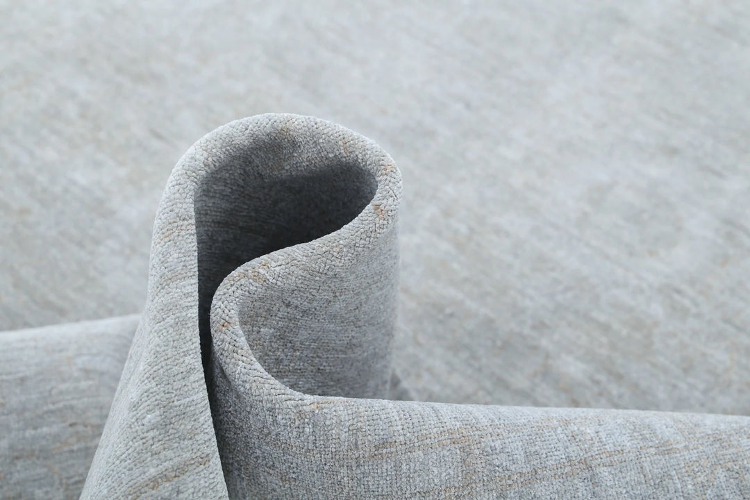 Grey Afghan Overdye Rug 4' 9" x 6' 5" Hand-Knotted | No. AT79487