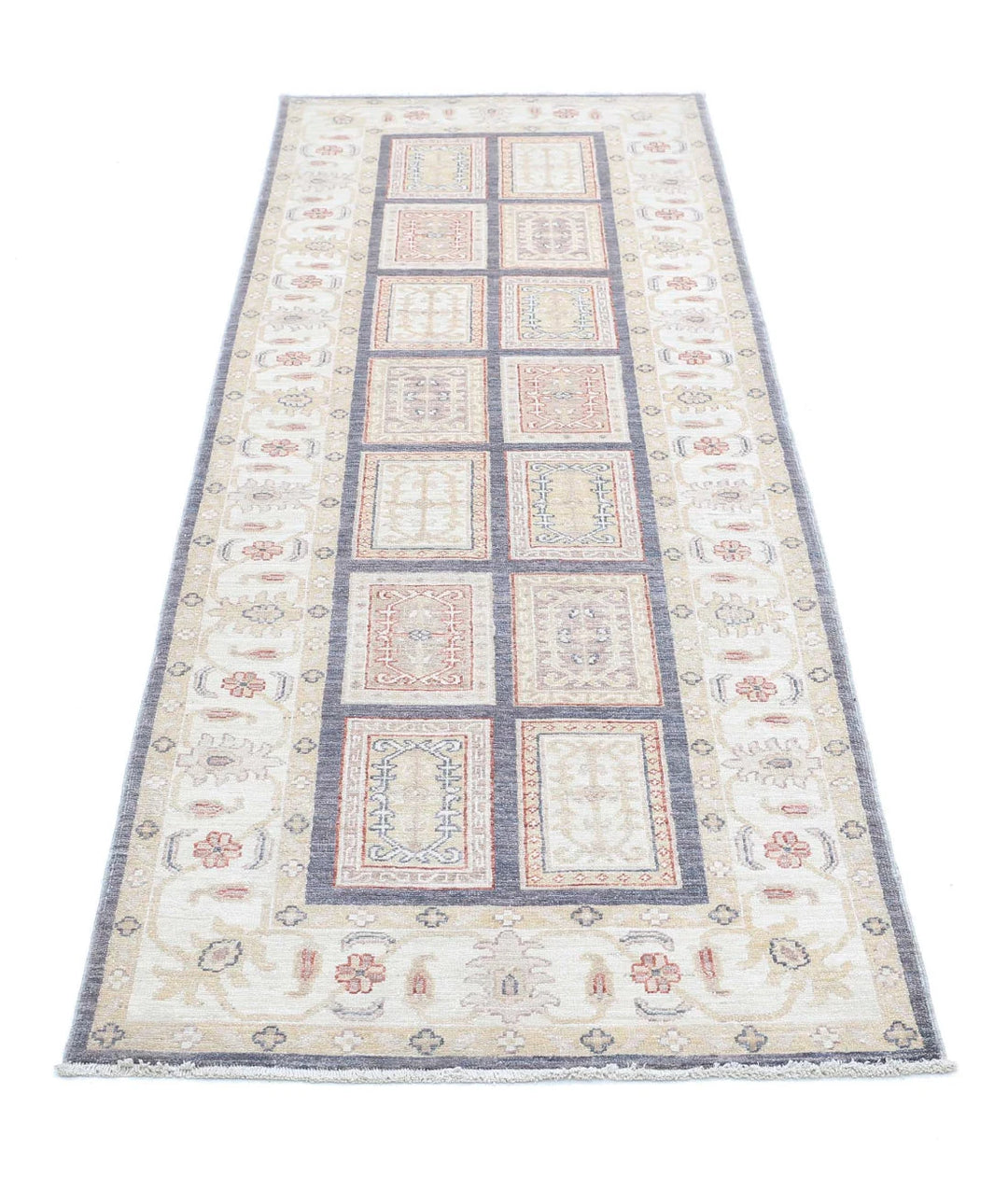 Afghan Bakhtiari Runner Rug 2' 8" x 8' 3" Hand-Knotted | No. AT79573