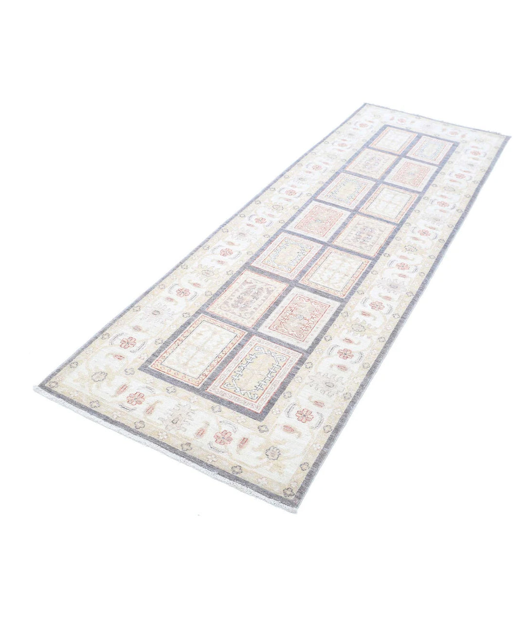 Afghan Bakhtiari Runner Rug 2' 8" x 8' 3" Hand-Knotted | No. AT79573